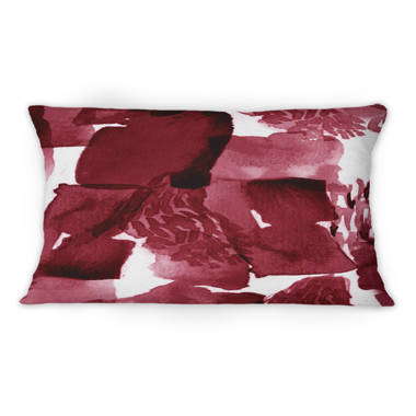 Burgundy and best sale white throw pillows